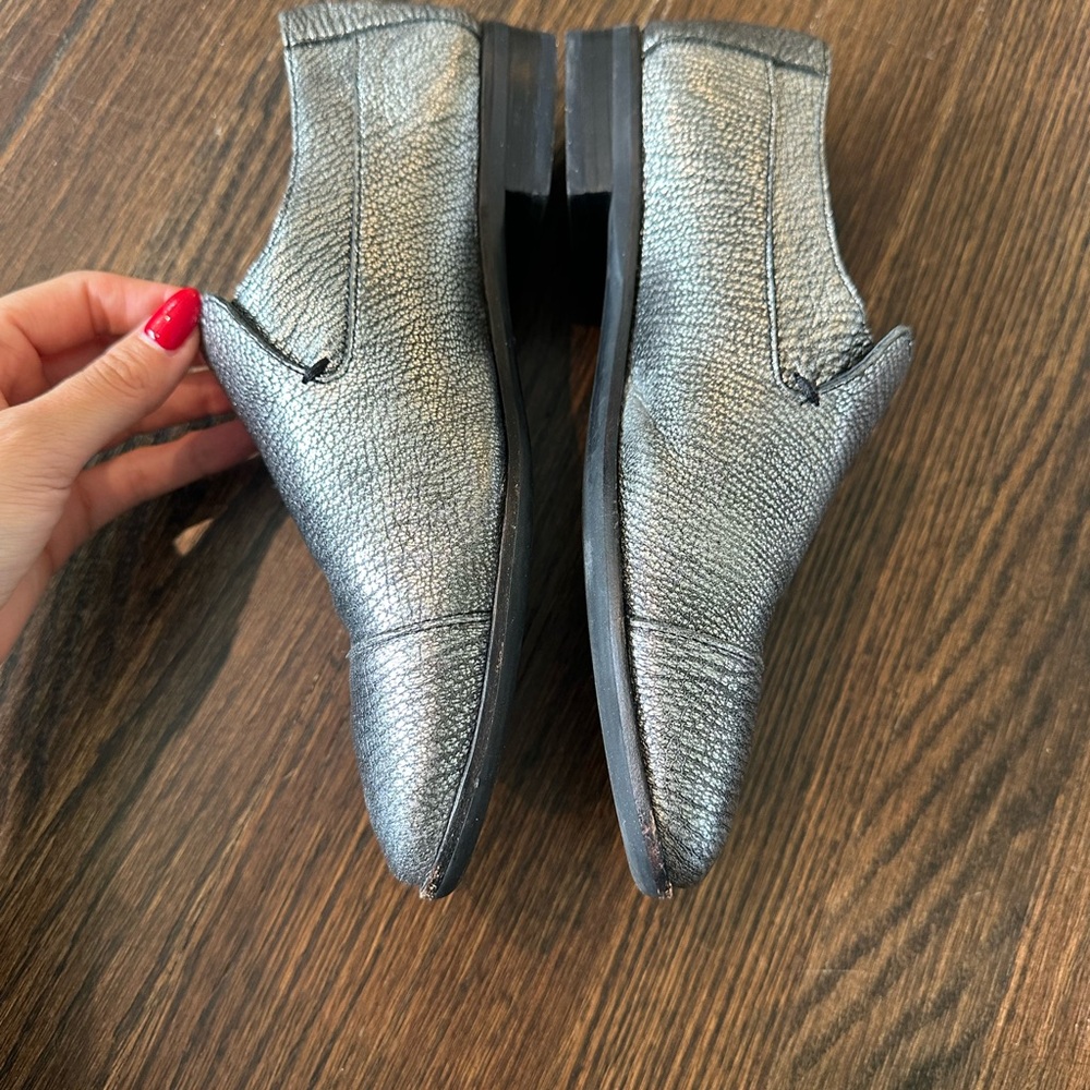 Women’s Jeffery Campbell Silver Metallic Slides